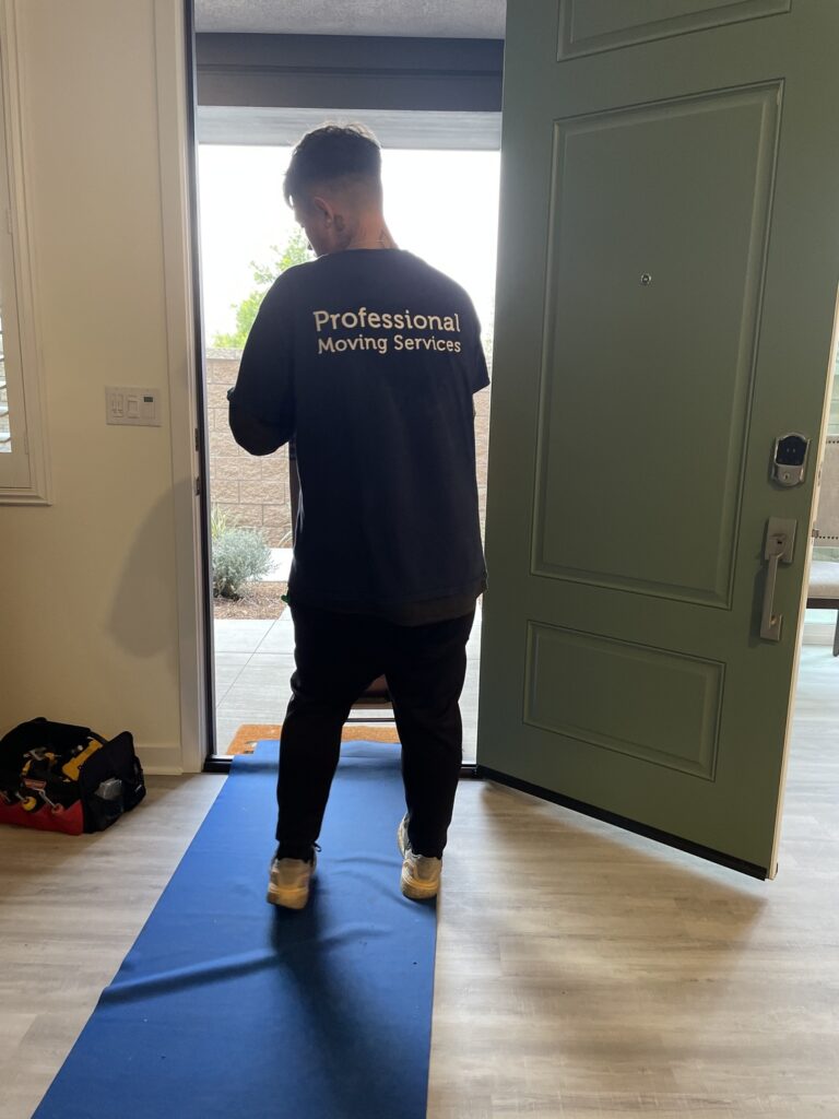 Residential relocation service packing items in Orange County home