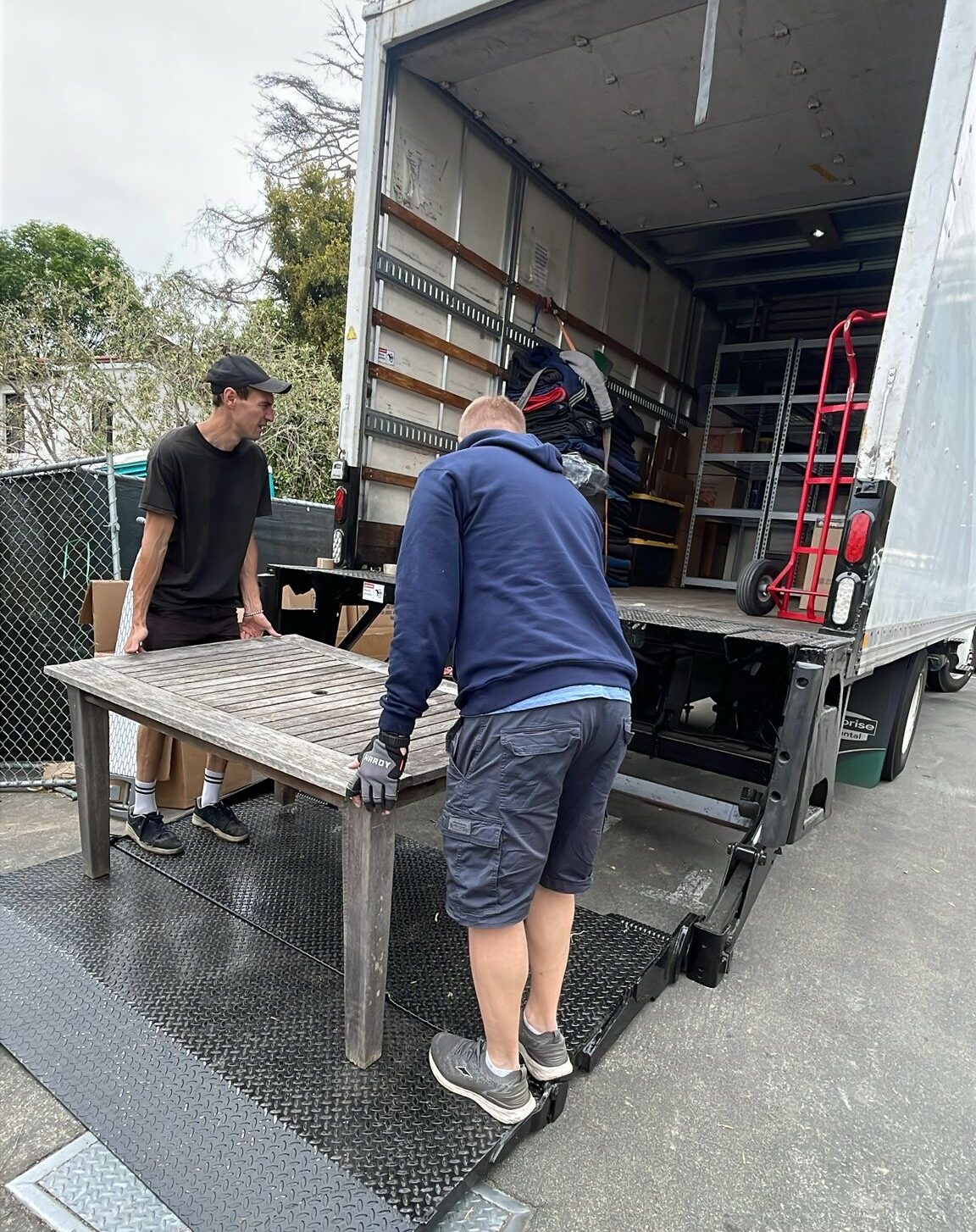 Costa Mesa Movers from OC Movers crew with moving equipment and supplies