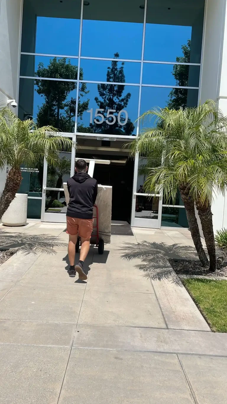 Commercial moving services in Anaheim office building