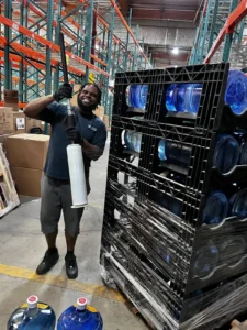 Professional Anaheim movers packing furniture for Anaheim move